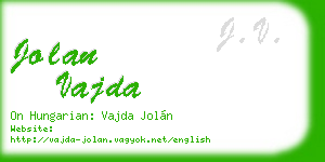 jolan vajda business card